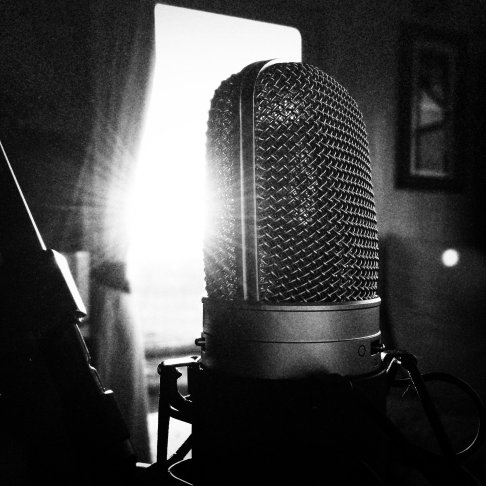 Recording vocals, July 2017.